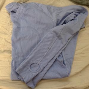 Light blue swiftly lululemon long sleeve top